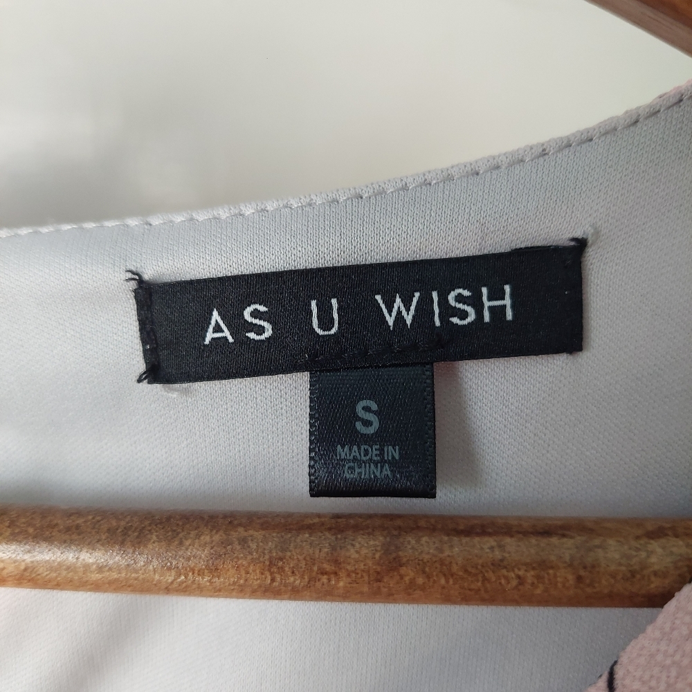 As U Wish Floral Flowy Split Flutter Sleeve Dress Sz S - Picture 9 of 11